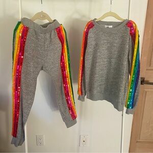 Cute Girls Loungwear Set in Rainbow